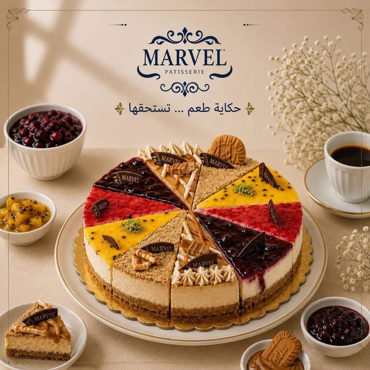 Marvel assorted cheesecake selection